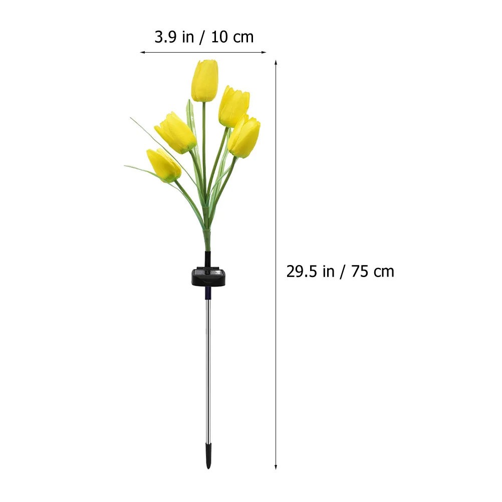 

Solar Lawn Light Garden Lanterns Outdoor Lights for outside Tulips Pathway Lamp