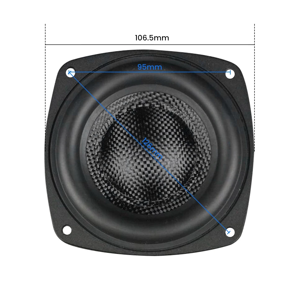 AIYIMA 1 Stück 4 Zoll Subwoofer Lautsprecher 4 8 Ohm 80W HiFi-Lautsprecher Audio Glasfaser-Membran Niederfrequenz Heimkino-Lautsprecher – Detail 11