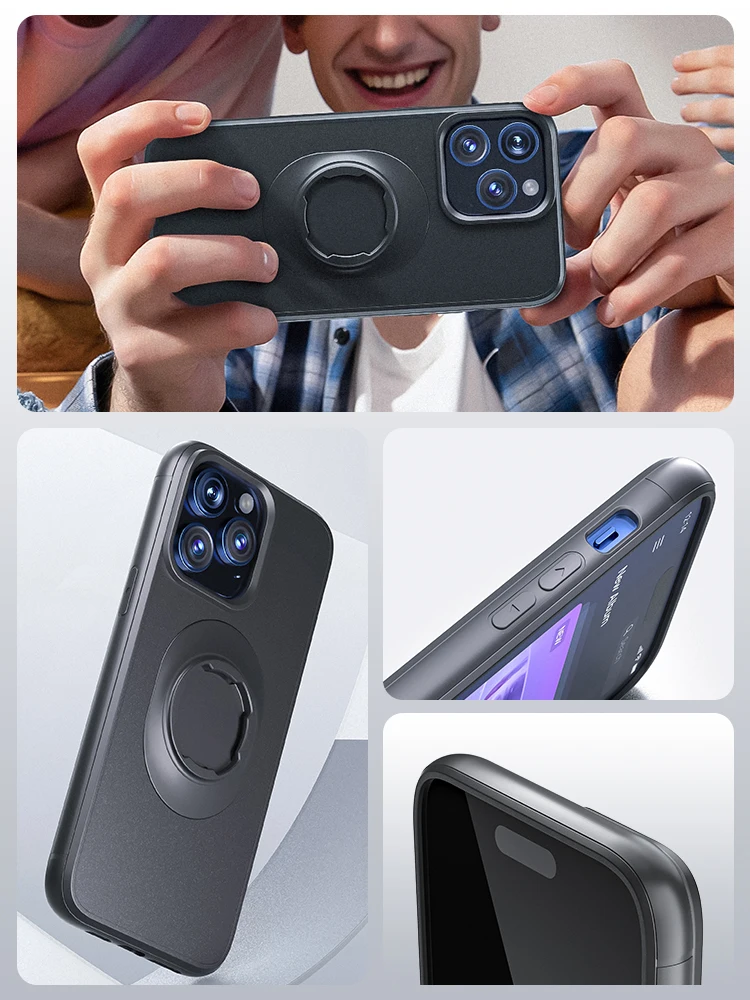 Uchwyt motocyklowy na telefon do iPhone 17/16/15/14/13/12 Plus Air Pro Max, mocowanie rowerowe w stylu quad z systemem blokującym. — zdjęcie produktu 7