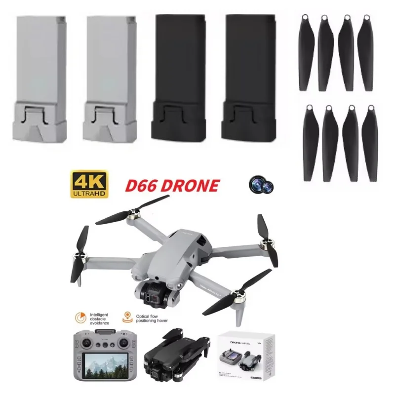 

D66 Drone Battery 3.7V 1000MAH Battery/Propeller For D66 Screen Drone Battery Blades D66 Dron Battery D66 Parts D66 RC Dron Toy