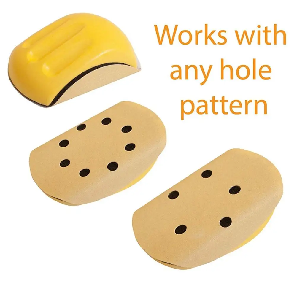 Durable Hand Pad Sanding Blocks  With Hook Loop Base Sandpaper Ergonomically Polishing Pad For Book Cases Cabinets