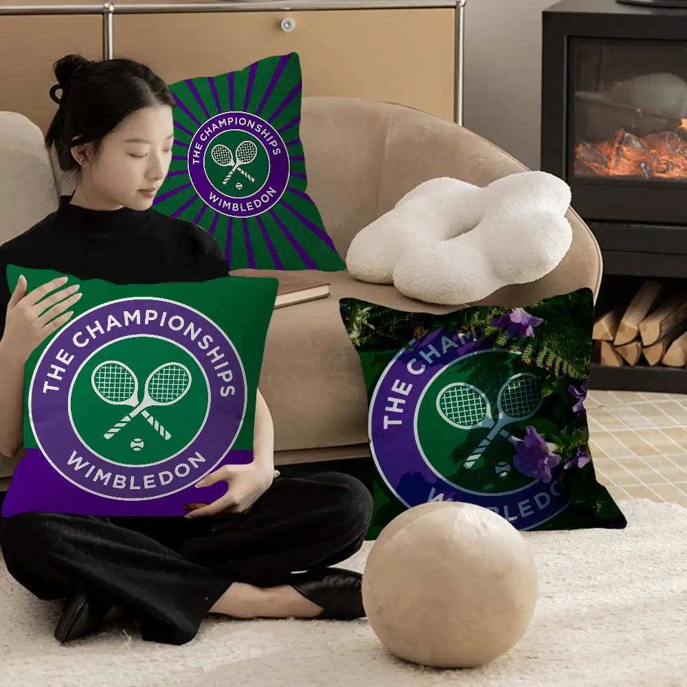 W-Wimbledon Pattern Cushion Cover Decorative Pillow Sofa Home Decor case pillow cases
