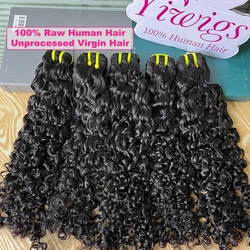 Mechones de pelo rizado birmano Yiwigs, 100% cabello humano, extensiones de cabello virgen crudo sin procesar, rizado hinchable para mujeres negras