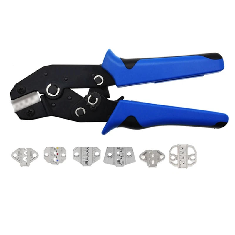 Crimping Pliers Ratchet Hand Tools Black & Blue Steel For Insulated & Non-Insulated Tube VE RV SV JST