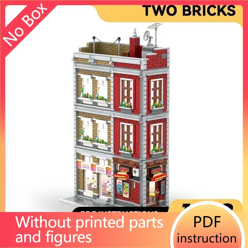 

Модель Street View Moc, строительные кирпичи, хот-доги и пончики, магазин, технология, модульные блоки, подарки, рождественские игрушки, наборы «сделай сам», сборка