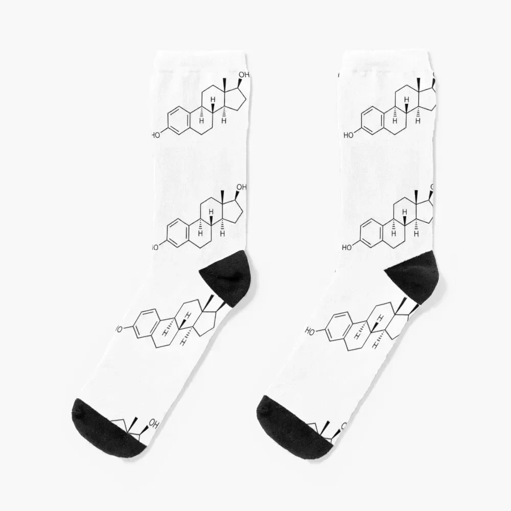 Estradiol (Estrogen) Structural Formula Socks sheer heated Boy Socks Women's