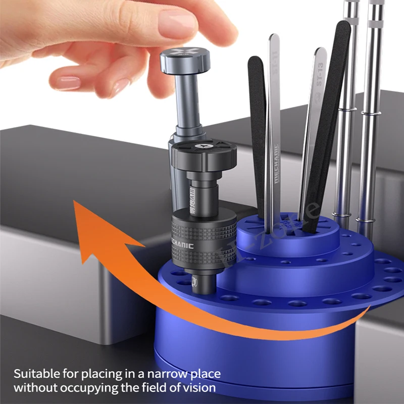 Imagem -05 - Mechanic R38 360 ° Rotatable Multi-functional Repair Tool Rack de Armazenamento Slot Multi-hole Classificação Caixa de Armazenamento