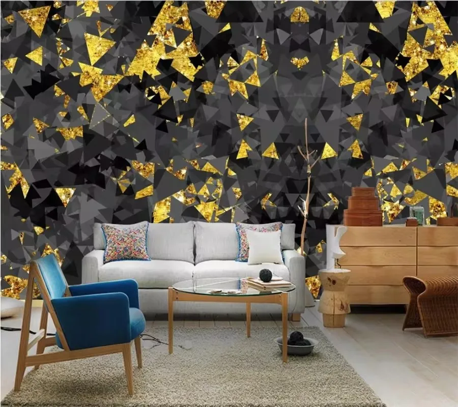 

Custom large wall painter 3D stereo Nordic minimalist creative geometric honeycomb living room wall papel de parede