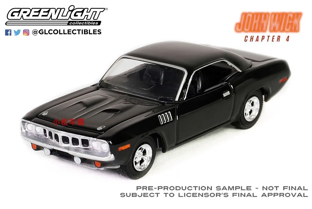 Green Light 1:64 Speed Chase 4-John Wick 1971 Plymouth Cuda car Model Collecttion Toys Gifts Car Model Toy For Boys Gifts - view 4