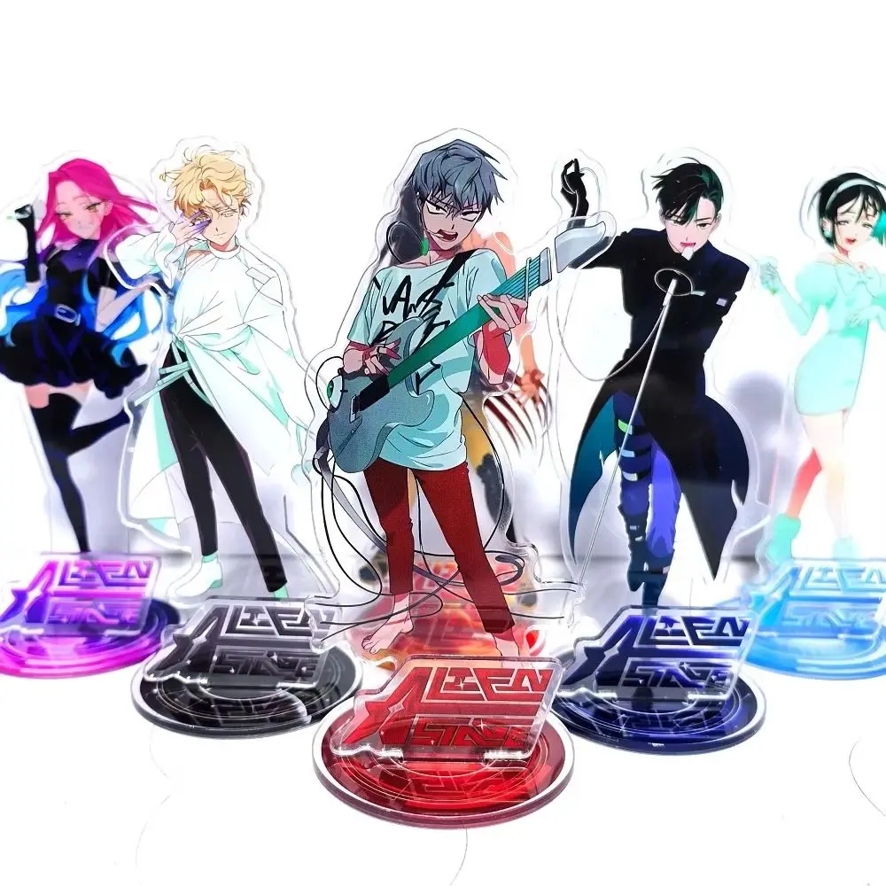 카와이 에일리언 스테이지 아크릴 스탠드 루카 미지 룸 데코 IVAN & TILL 모델 액션 피규어 데스크탑 장식품 팬들을 위한 생일 선물