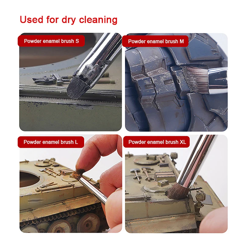 E307-E311 Dry Brush Pen Assembly Model Building Tool Cleaning Box Aging Tool Painting For Model Hobby Tool DIY