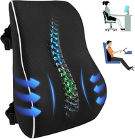 Non-Slip Lumbar Support Pillow Memory Foam Relieve Back Pain Car Seat Waist Cushion Soft Comfortable For Office Home Car