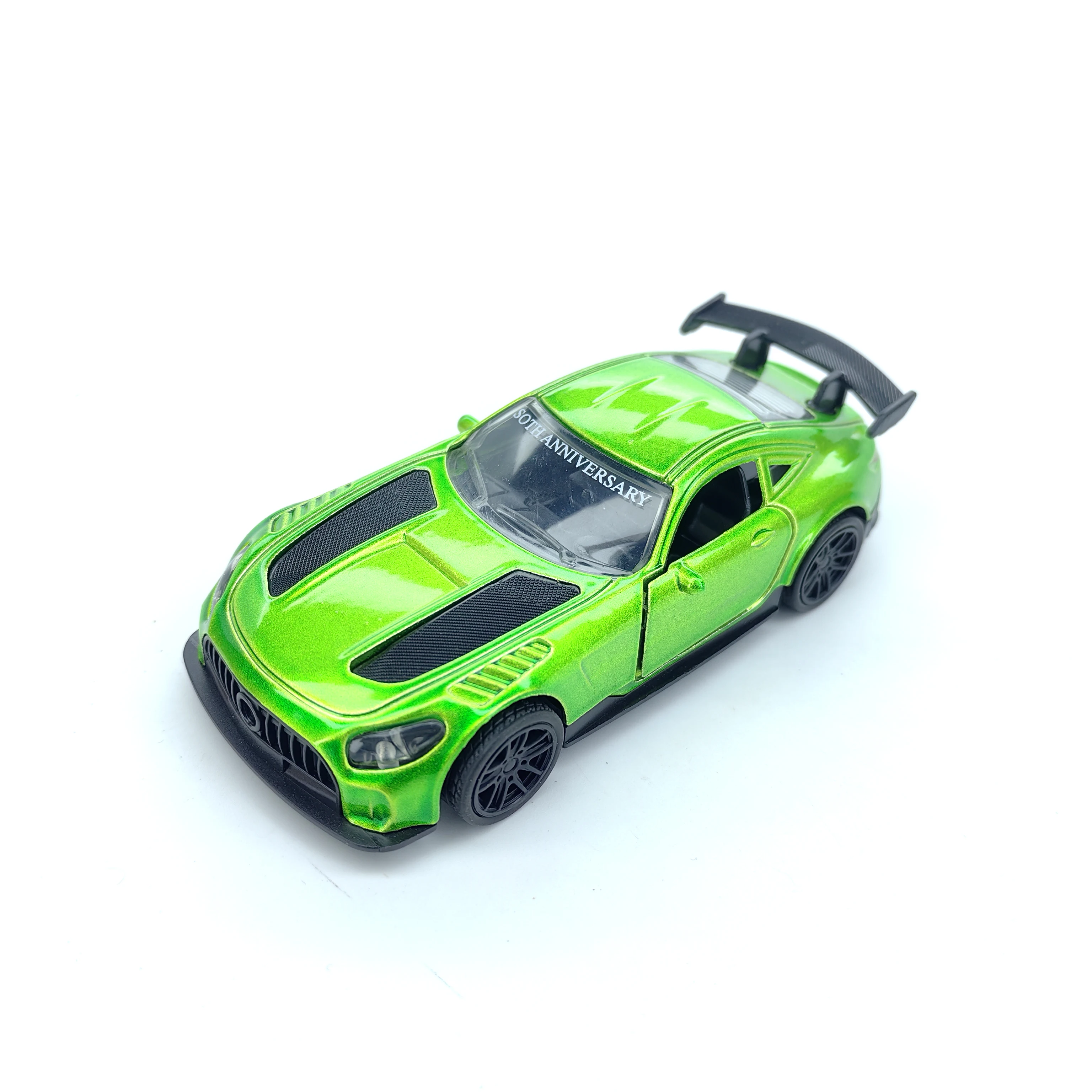 Carro de brinquedo pull-back de carro esportivo de liga infantil para meninos, com portas abertas, um carro esportivo simulado como presente para meninos