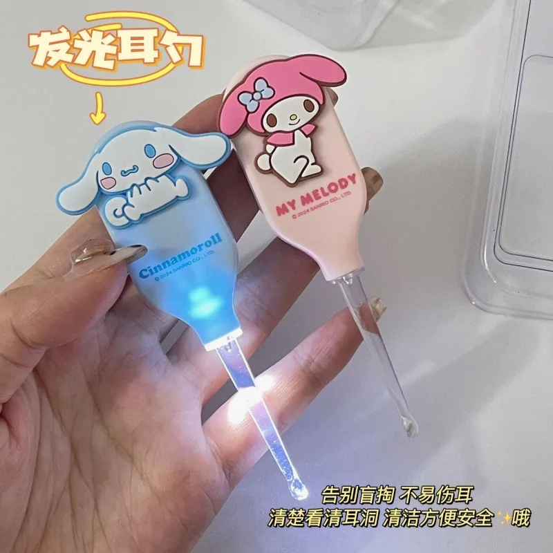 

Sanrio Cinnamoroll My Melody Anime Kawaii Home Ear Picking Spoon Cute Children Ear Cleaning Tool Pendant Gifts for Kids