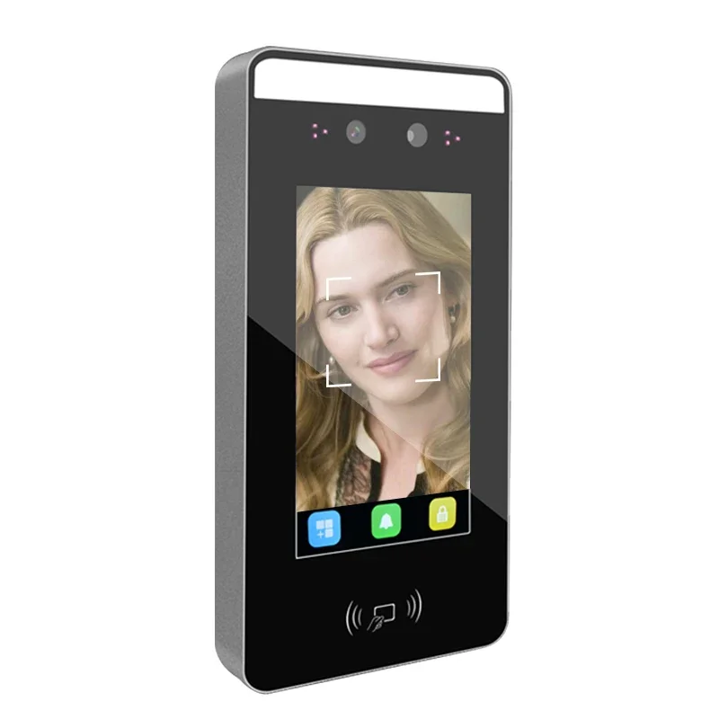 Waterproof Face 4.5 inch Touch Screen  Recognition Dynamic Employe Time Attendance USB Access Control 13.56MhzRFID
