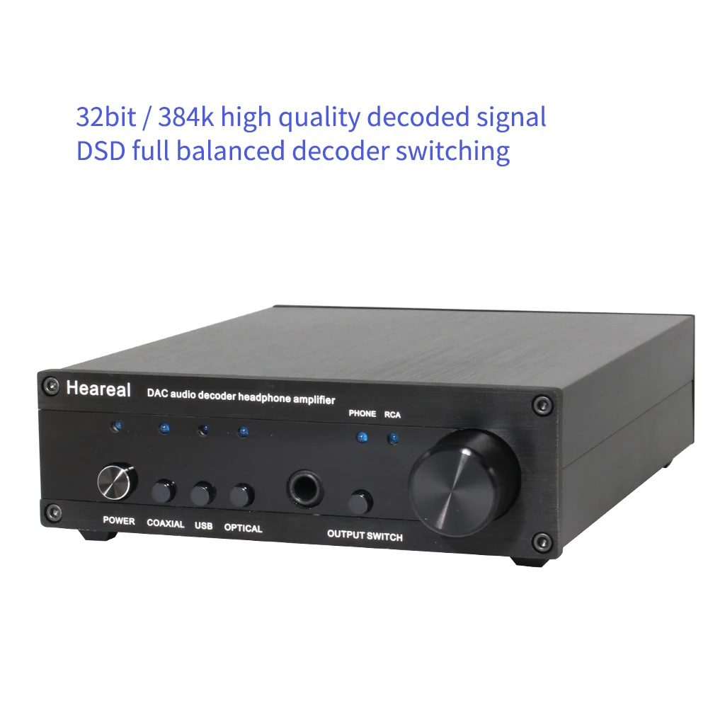 XMOS XU208 ESS9018 DAC Decoding Hifi Fever Headphone Audio Amplifier USB Optical Fiber Coaxial All-In-One Machine