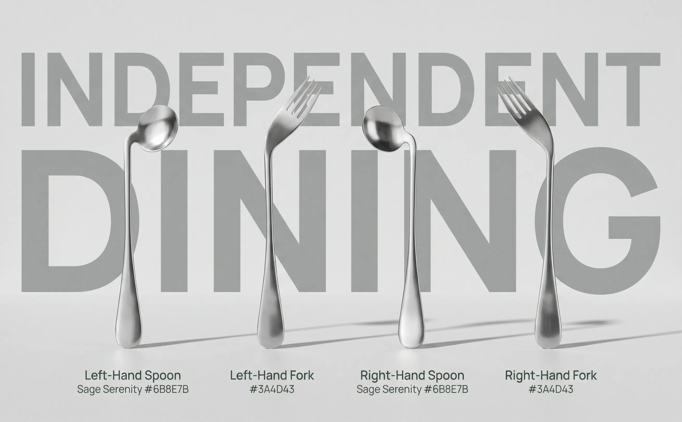1Set Stainless Steel Angled Spoon Fork Set Adaptive Feeding Utensil for Elderly Arthritis Disabled Self Feeding Ergonomic Eating