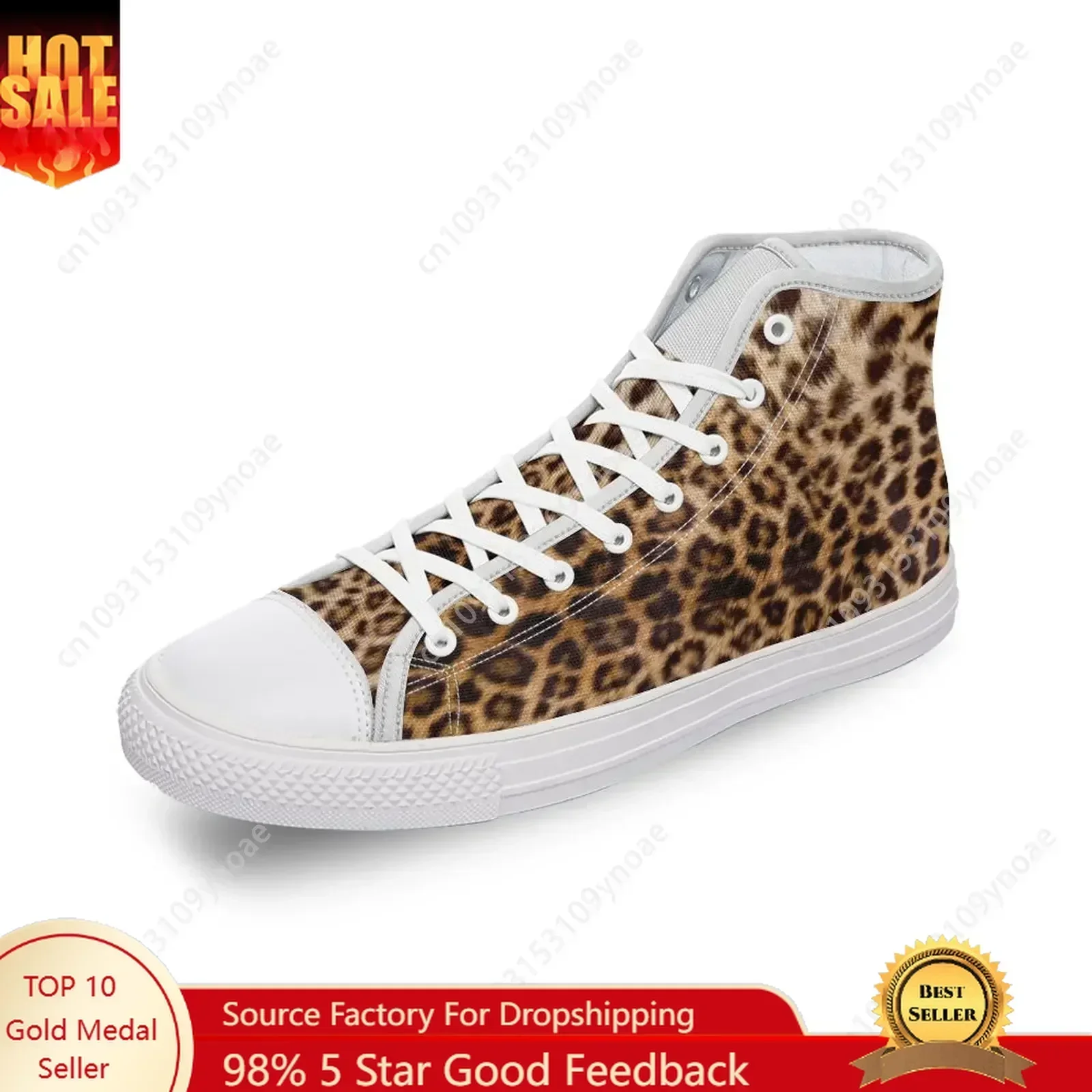 

Hot Animal Panther Leopard Pattern High Top Canvas Shoes Custom Mens Womens Teenager Casual Shoes Fashion Ladies Flat Sneakers