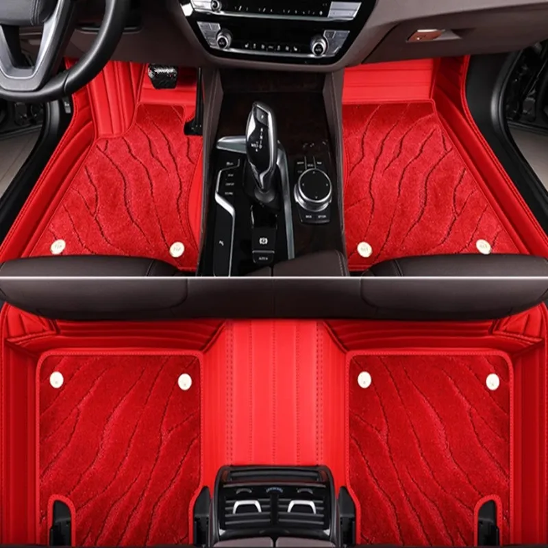 Custom special car floor mats for Hyundai Santa fe 5 seats 2025 Best quality waterproof double layers carpets for Santafe 2024