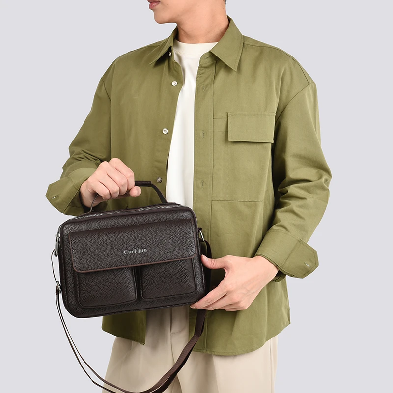 

Fashionable men's PU new solid color trendy shoulder bag crossbody bag handbag сумка через плечо 가방 bag for man