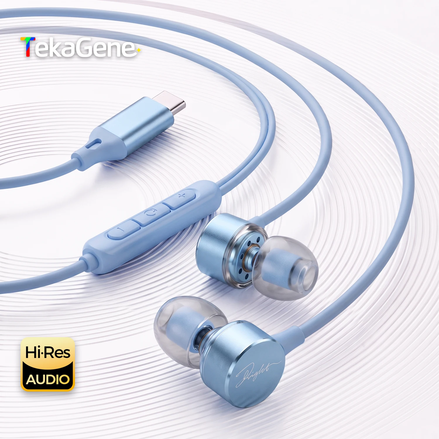 Deep Bass Metal Headphones Wired DAC USB Type C Earphones With Mic Earbuds Sport Music Headset For Mobile Phones Laptops PC