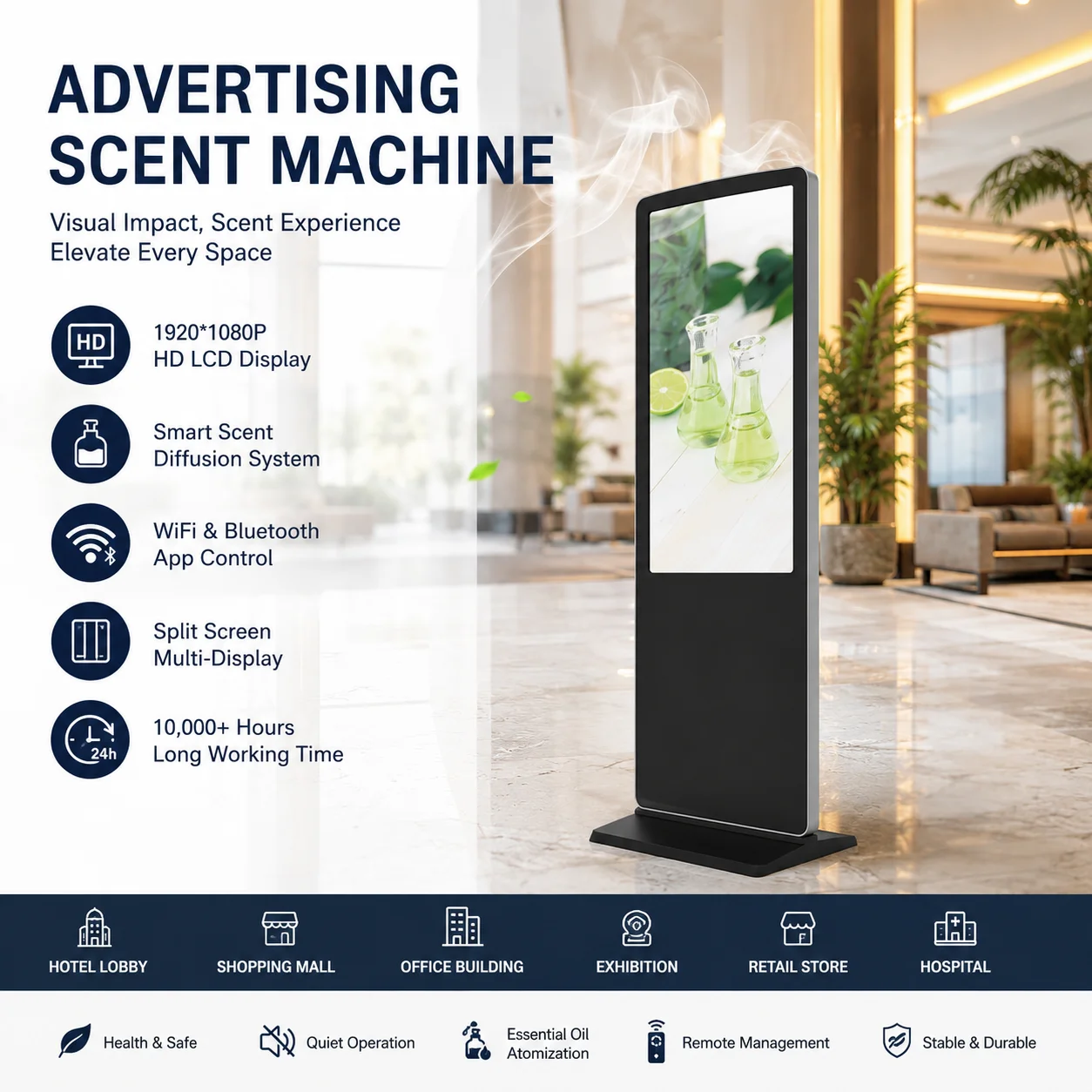 Commercial Scent Diffuser Machine 500ml for Office Hotel Spa Home Aroma Essential Oil Diffusor De Aromas Professional
