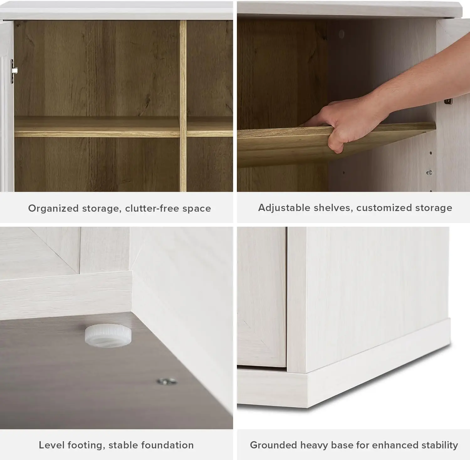 2025NEW خزانة تخزين Blake مع خزانة، خزانة بوفيه جانبية، منظم مخزن المطبخ، محطة بار القهوة، #4