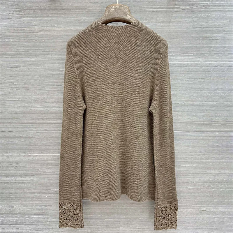 Picture 3: women's sweater New elastic knitted slim fit women's long sleeved top for autumn 2026 Wool blend pullover y2k women's jumper