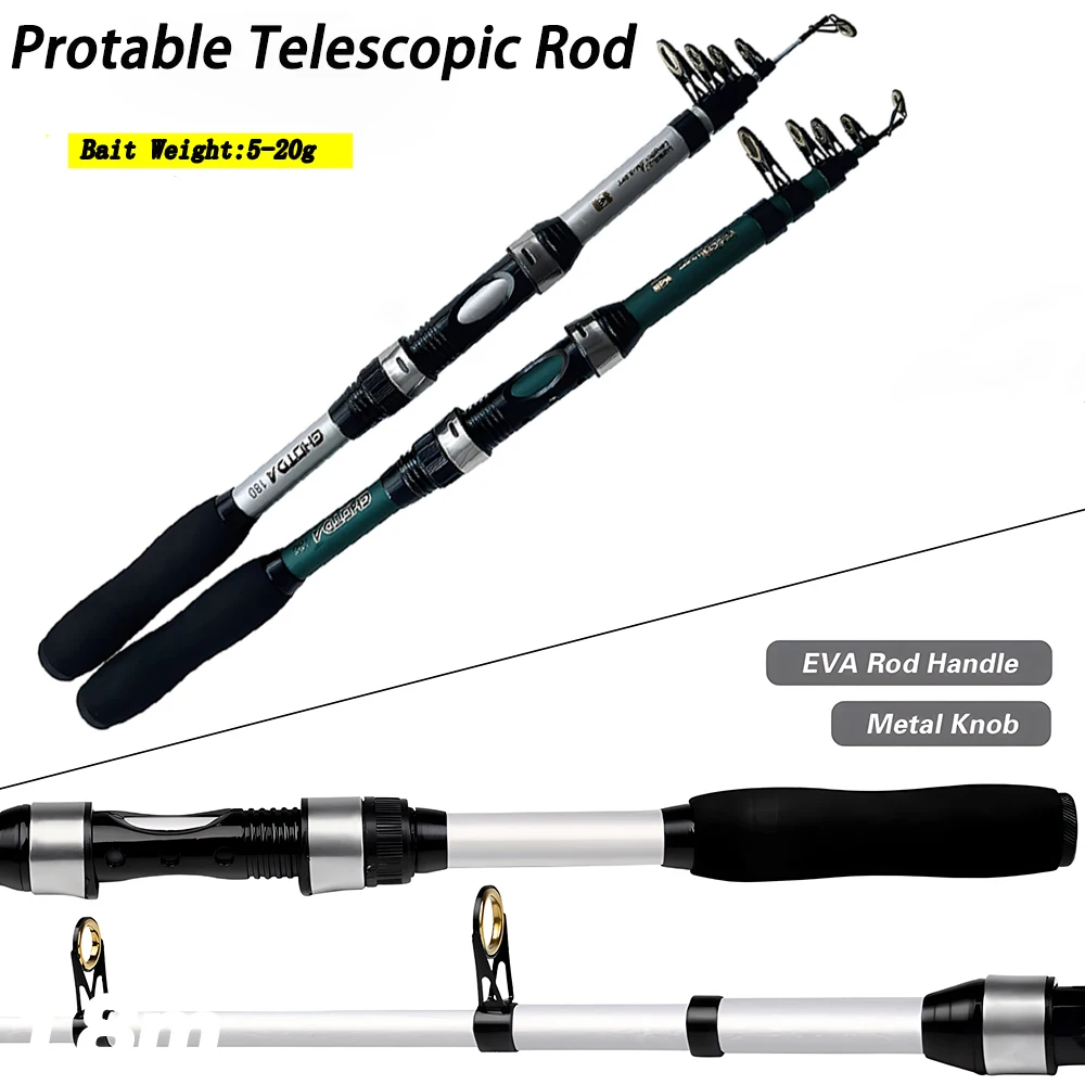 

Fishing Rods Spinning 1.8m Bait Weight 5-20g Portable Mini Sea Telescopic Carbon Fiber Travel Rod for Carp Ultralight Lure Surf