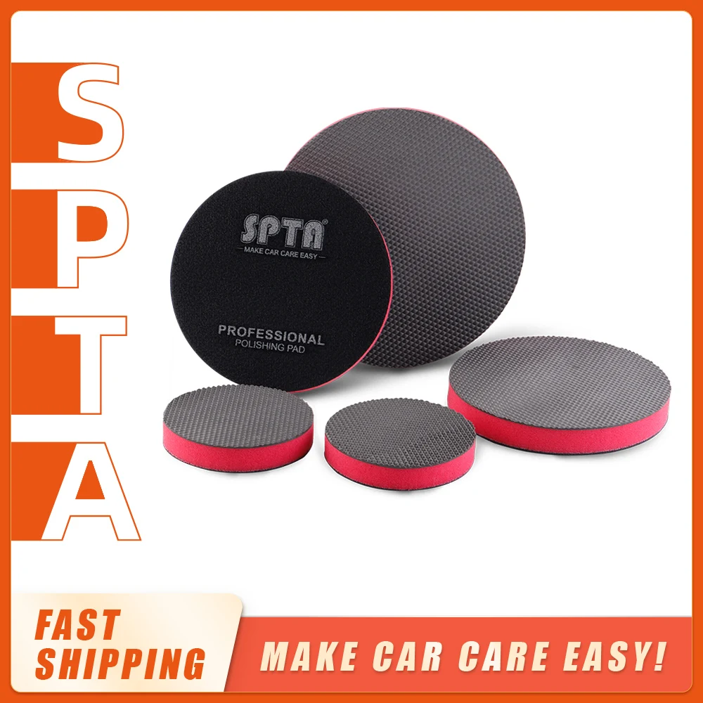 SPTA Clay Bar Pad Car Washing Magic Clay Applicator for DA Polisher Clay Disc Clay Bar Wipe Foam Pad for Car Detailing Clean