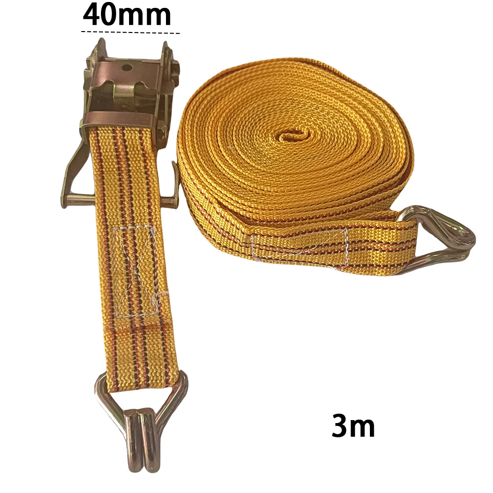 3/6/8/10 Meter Binding Strapping Tensioner 40mm Ratchet Tie Down Truck Strapping Rope Fastener Thickened Tighten Belt Strap Rope