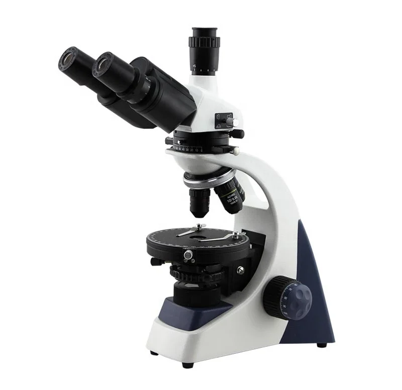PLJ-137A 40X~1600X Easy Operation Powder Crystal Trinocular Standard Polarizing Microscope With LED Light Source