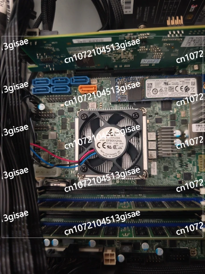 خادم مزدوج 10 منافذ جيجابت XEON D1521، X10SDV-4C-TLN2F اللوحة الأم NAS Synology ITX