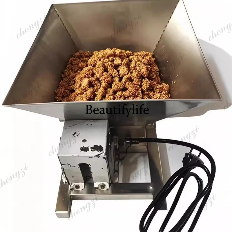 60W 110/220V Electric Fruit Crushing Machine Stainless Steel Commercial Grade Crusher for Bread Brown Sugar Fruit  Crushing Tool