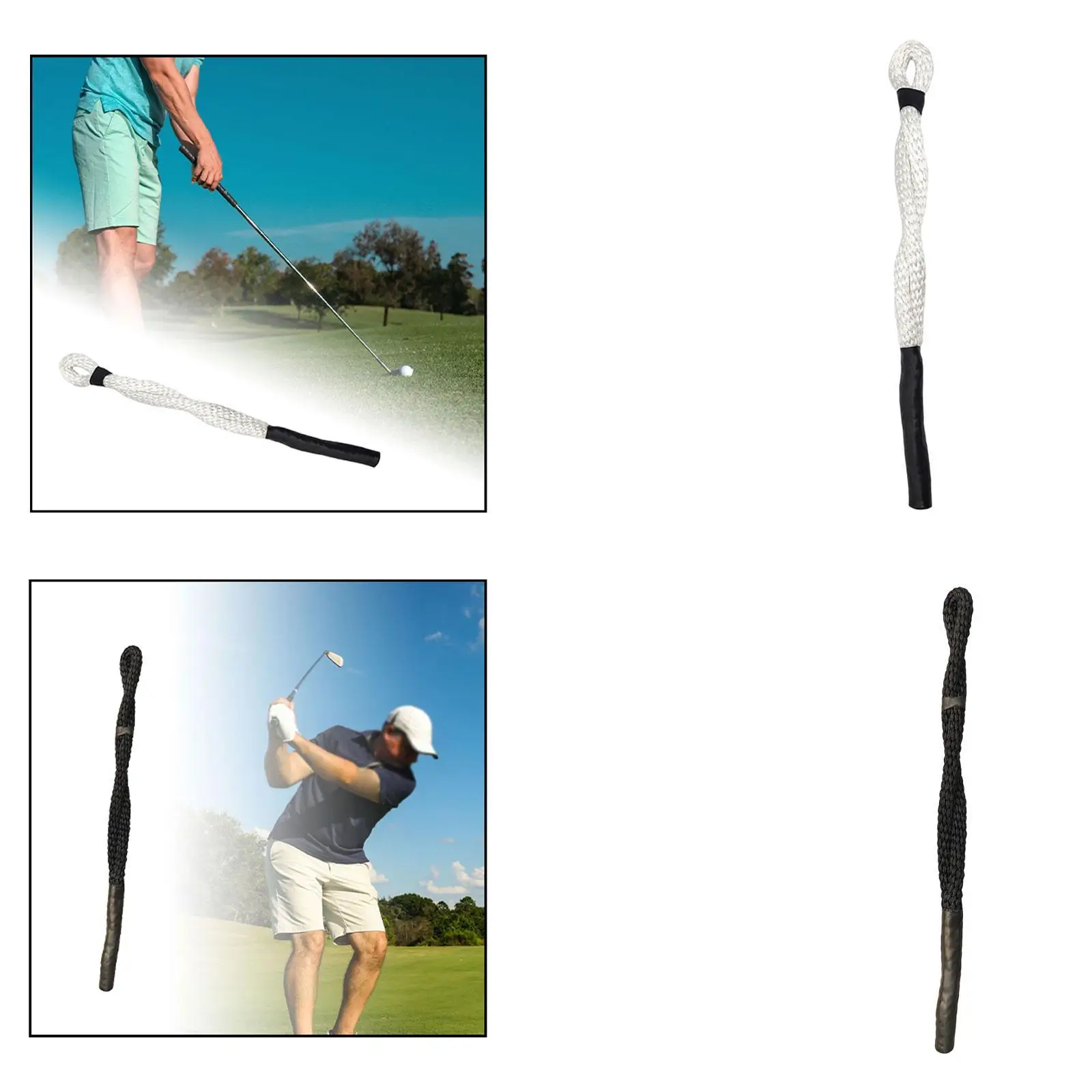 Golf Swing Rope Trainer Fathers Day Gift Comfortable Grip Golf Swing Auxiliary Warm up Golf Swing Practice Rope for Sports Women