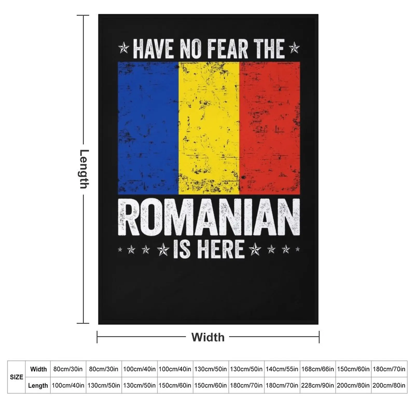 Have No Fear The Romanian Is Here Romania Flag Design Throw Blanket Soft Plaid Sofas Loose Heavy Bed Blankets