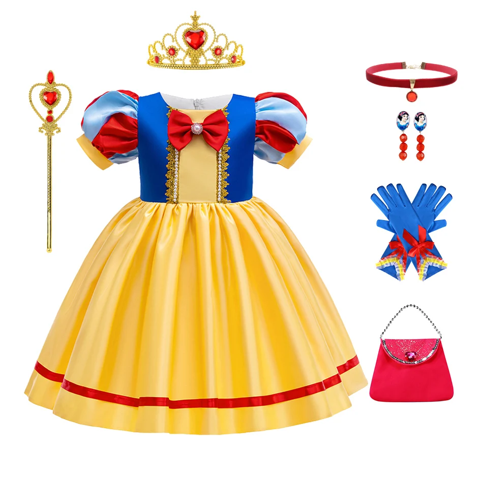 

Girls Classic Snow White Dress Fairy Tale Masquerade Show Clothing Princess Role Playing Costume Halloween Costume Casual Dress