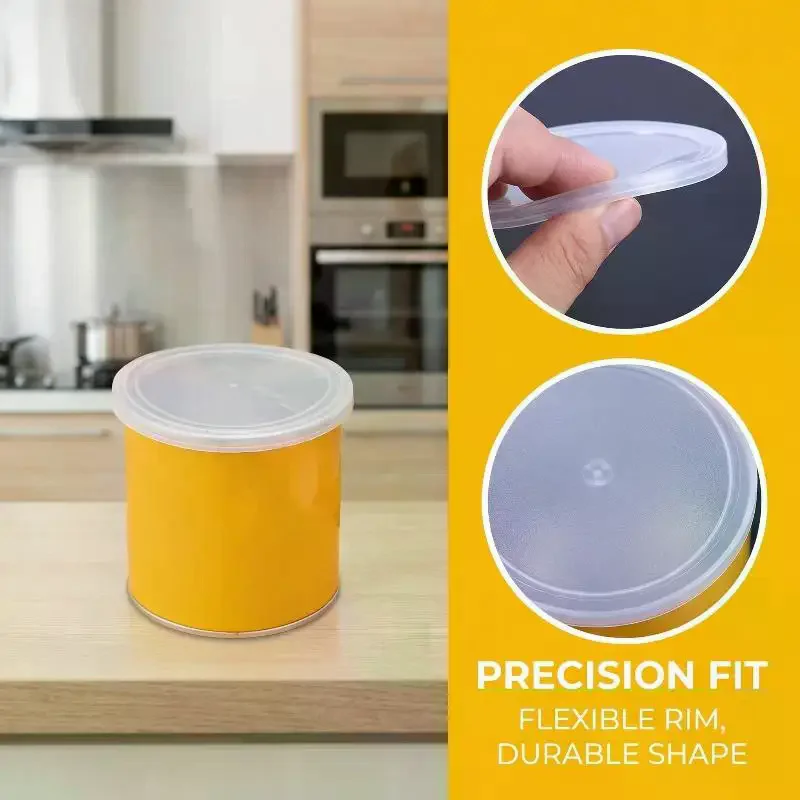 Tight Seal Leak Proof Plastic Lids Replacement Various Sizes Reusable for Kitchen Food Containers Meal Prep Storage