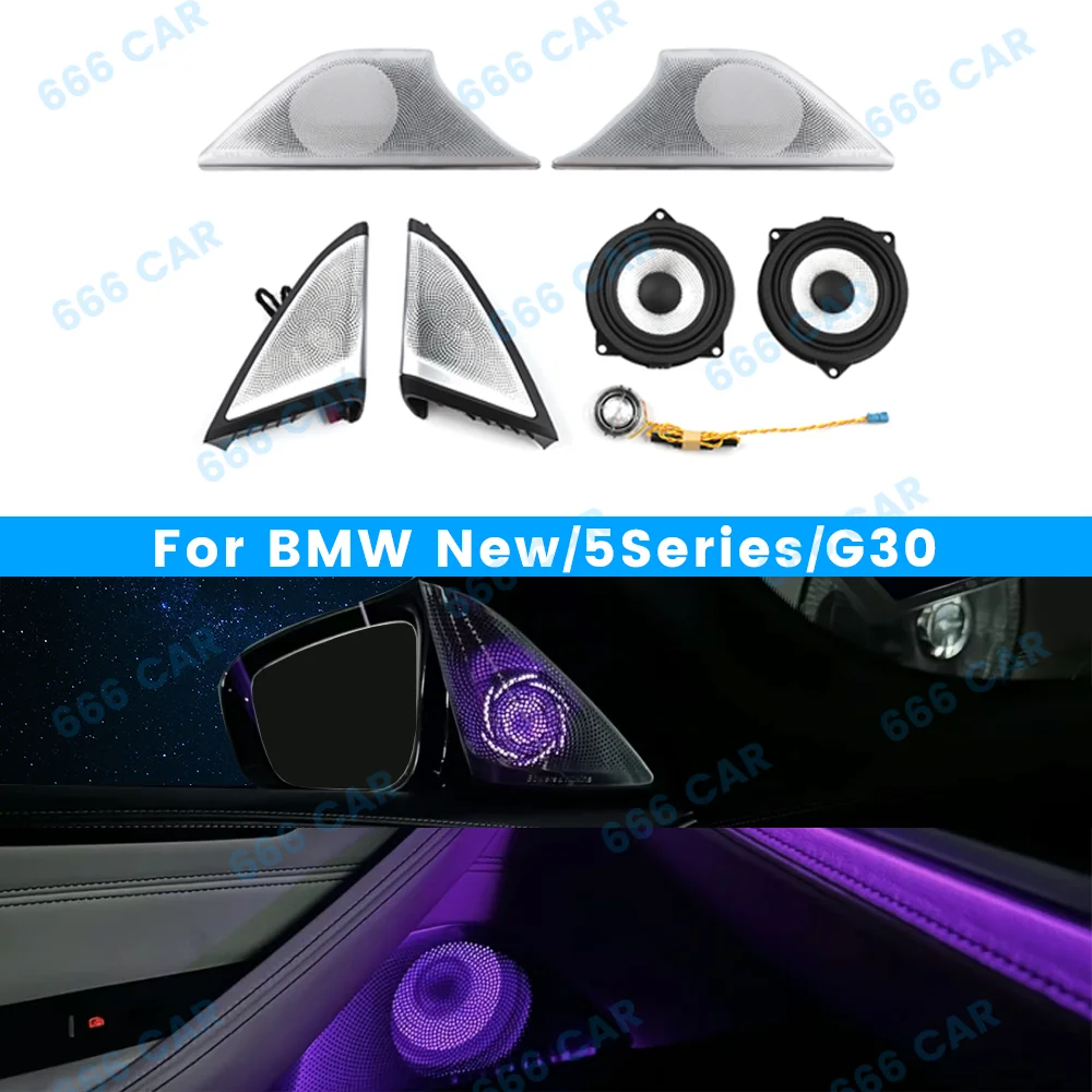 LED Speaker Cover Lamp For BMW G30 New 5 Series 11 Colour Car RGB Tweeter Midrange HiFi Music Stereo Horn Ambient Light Decorate