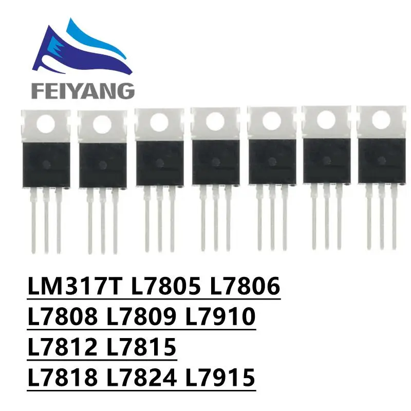 SM 10PCS LM317T L7805 L7806 L7808 L7809 L7910 L7812 L7815 L7818 L7824 new and original IC Chipset TO-220 L7805CV