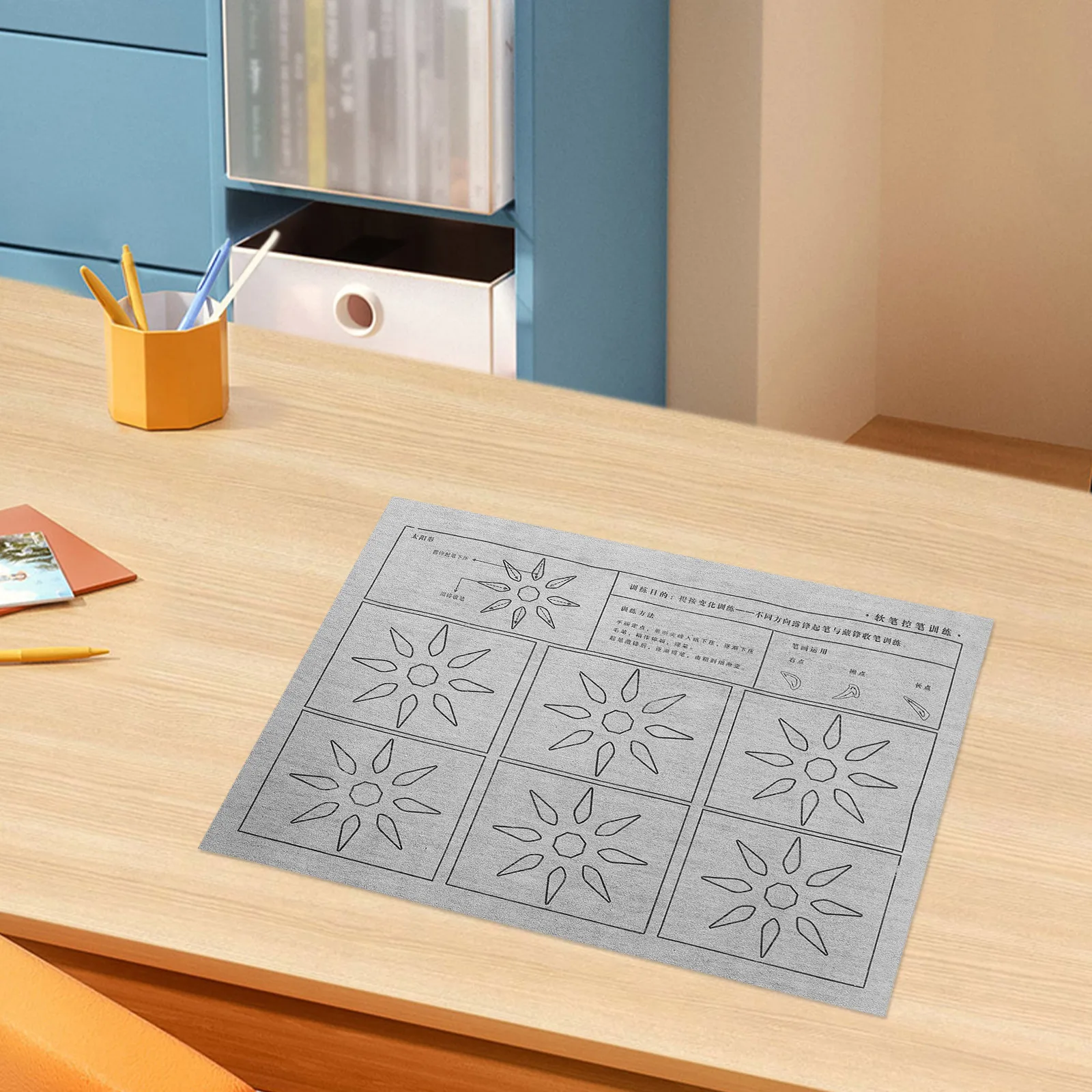 مجموعة واحدة من قماش الكتابة المائية لتدريب الخط السميك القابل لإعادة الاستخدام، ورقة ممارسة التحكم في القلم، الخط الصيني #5