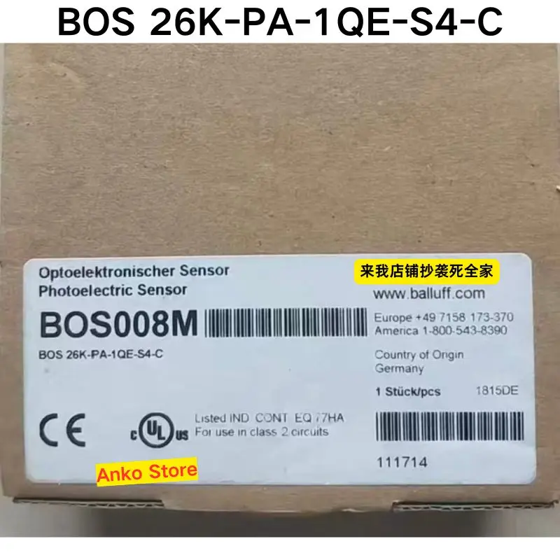 Brand-new   Original BOS008M BOS 26K-PA-1QE-S4-C photoelectric sensor