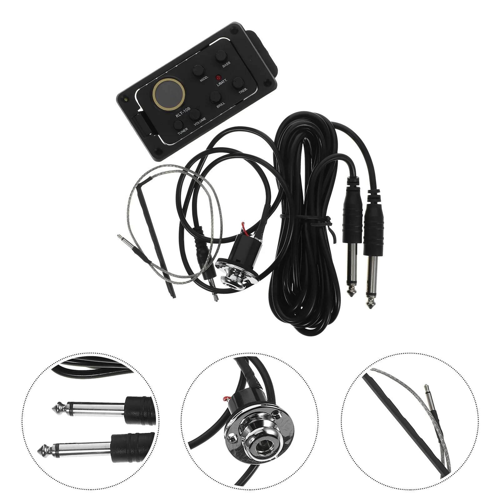 

Acoustic Guitar 4 Band Preamp Eq Piezo Pickup Volume Bass Middle Treble Brill Control Guitar Amplifier