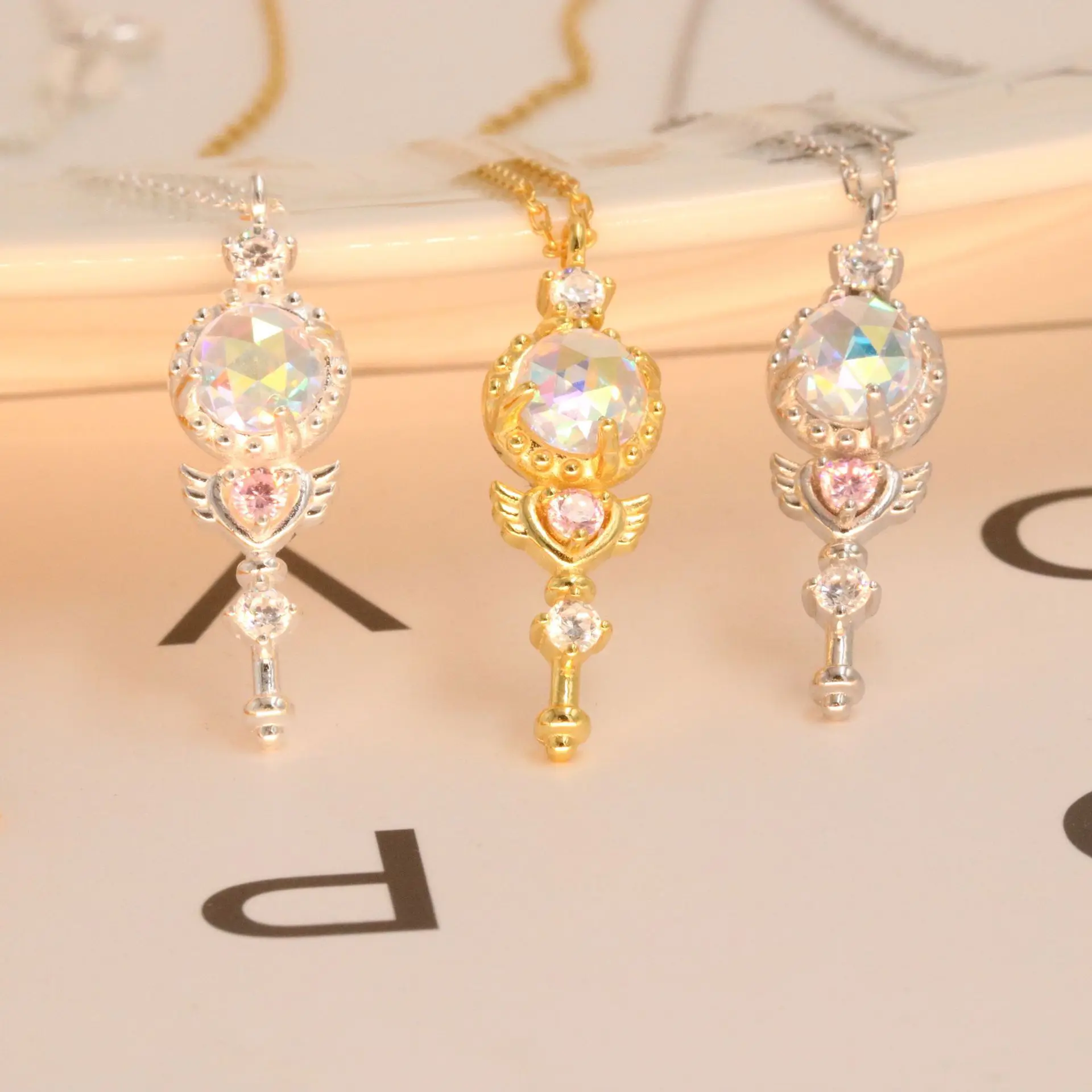 

Ожерелье из серебра 925 пробы с подвеской в виде волшебной палочки для детей