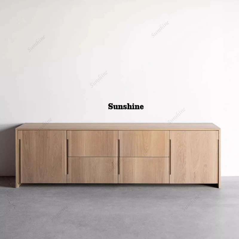 

wabi-sandy wind solid wood, living room wall storage, storage cabinet, medieval retro entrance cabinet