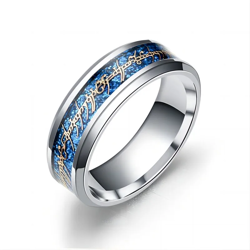 8MM Size 6 -13 Gold Plating Ring Band Wedding Engagement Cocktail Husband Father Gifts