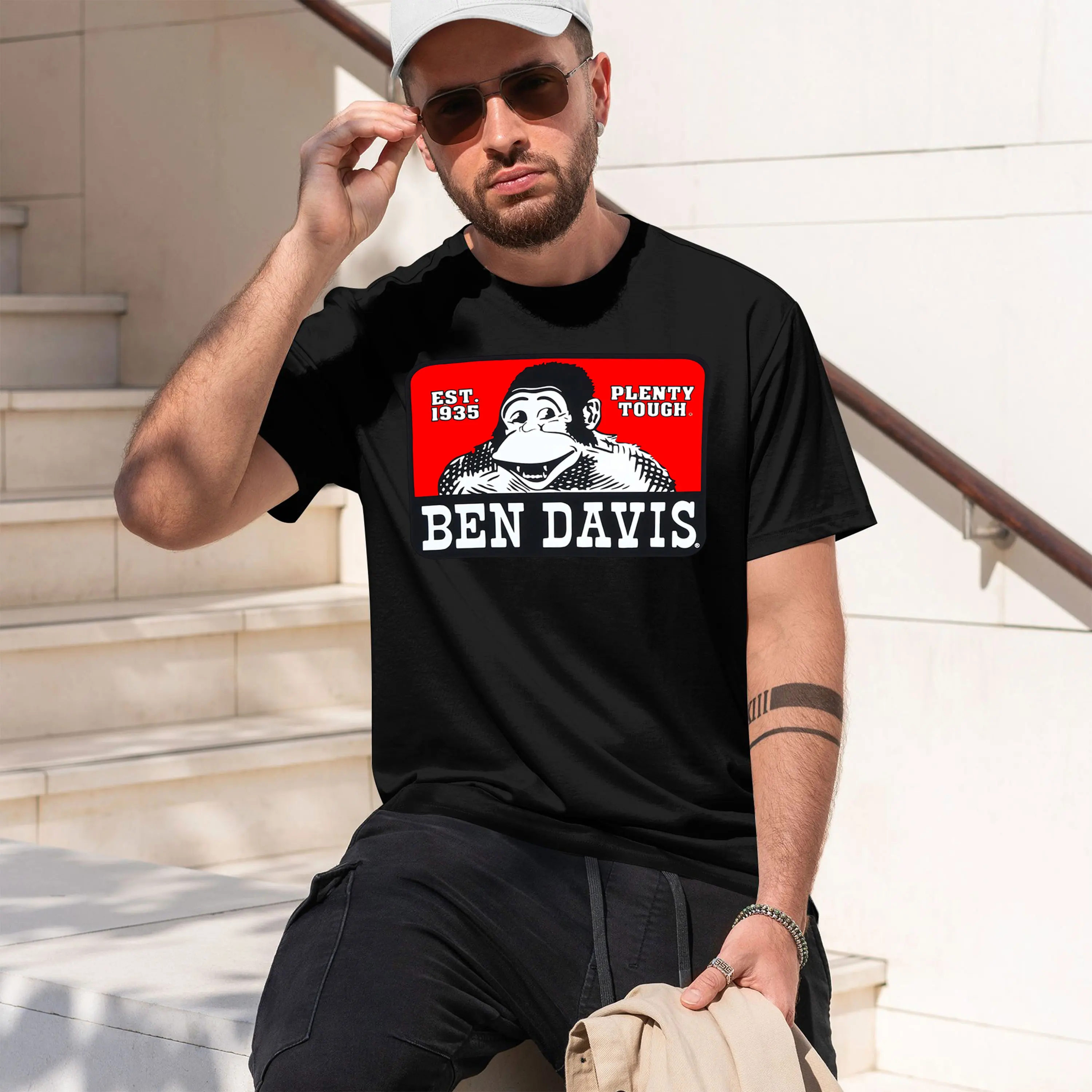BEN DAVIS 2026 New Model Men’s Short-sleeve crewneck T-Shirt Classic Casual Multiple Colors and Sizes for Daily Wear All-Day Com
