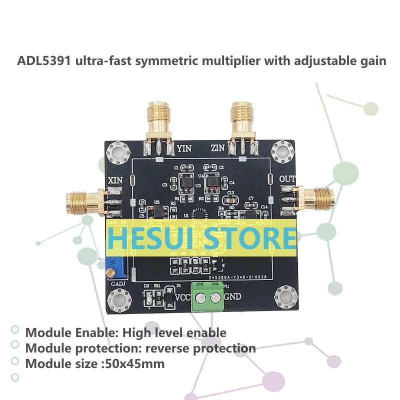 ADL5391 analog multiplier module ultrafast symmetric tunable gain 2GHz RF modulation mixing frequency multiplier