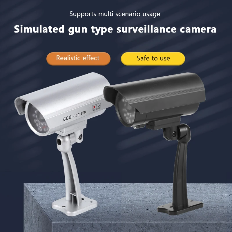 Shaped Waterproof Security CCTV Surveillance Camera For Home Outdoor Indoor Fake Dummy Camera With Flashing Red LED