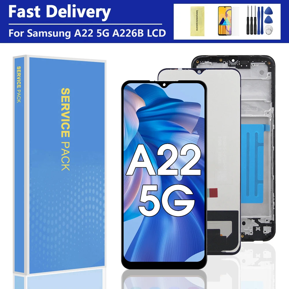 Hohe Qualität 6,6'' LCD Touch Screen Digitizer Montage für Samsung A22 5G A226B SM-A226B/DS Display Ersatzteil